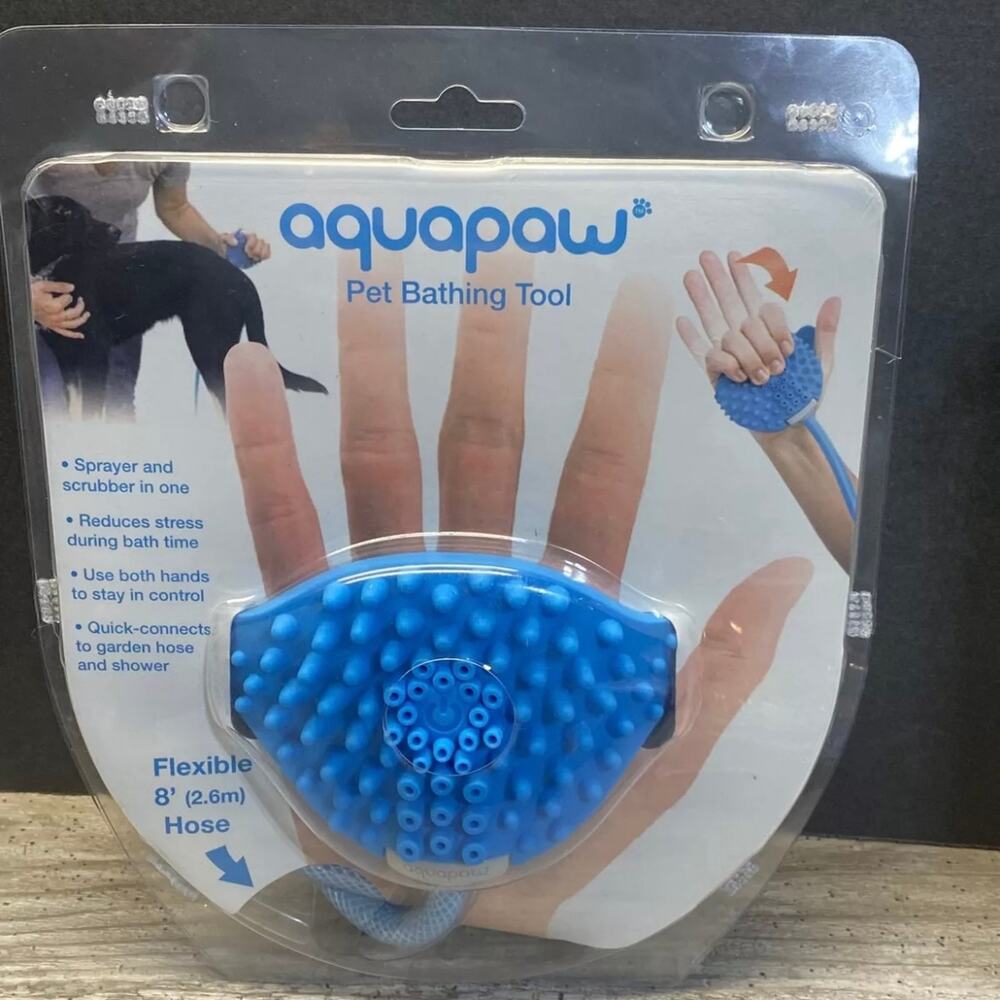 Aquapaw Dog Bath Brush Sprayer Scrubber Indoor/Outdoor
